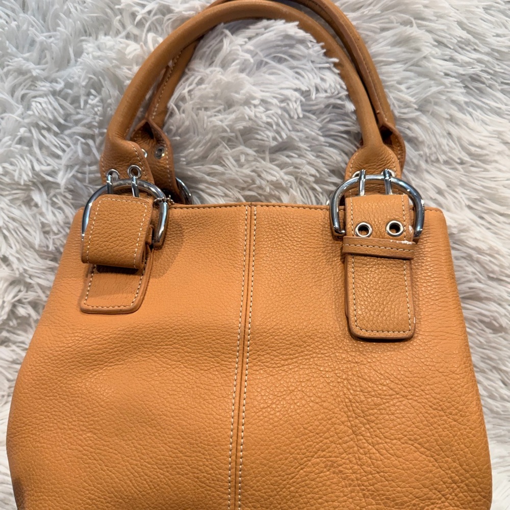 Tianello Tan Shoulder Bag with Silver Accents